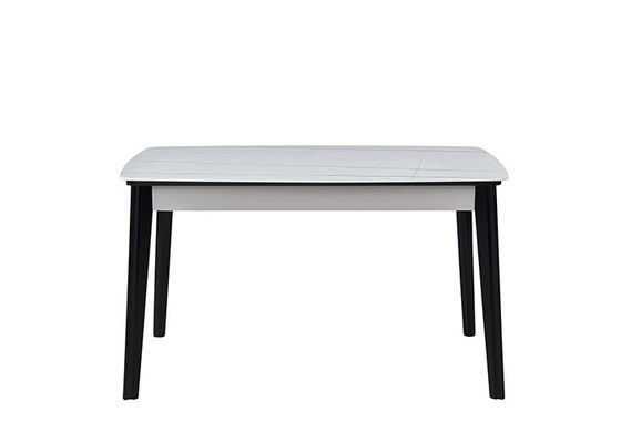 Bàn ăn bằng gỗ rắn kiểu đá phiến 130cm dành cho gia đình