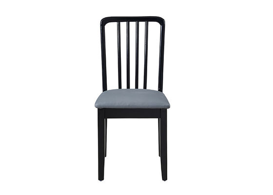 Ghế ăn bằng gỗ cao su Bọt biển màu nâu đen bọc nệm