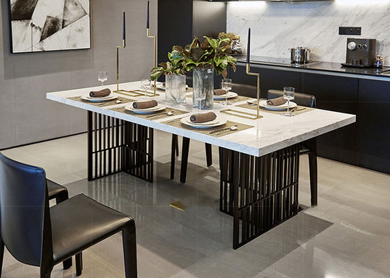 51''x31''x31 '' Thiết kế bàn ăn thời trang Mặt trên bằng đá cẩm thạch
