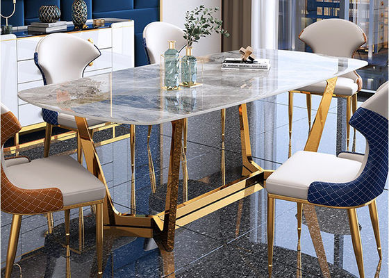 Bàn ăn phong cách đá cẩm thạch nhà hàng