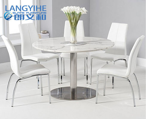 Ghế bọc nệm Bàn ăn bằng đá cẩm thạch hình tròn 120cm