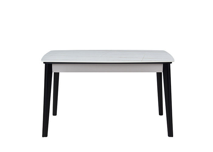 Bàn ăn bằng gỗ rắn kiểu đá phiến 130cm dành cho gia đình