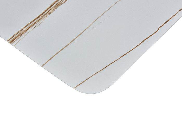 Bàn ăn bằng gỗ rắn kiểu đá phiến 130cm dành cho gia đình