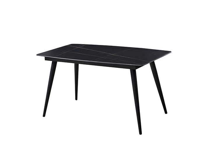 140x80x76cm Tấm đá nhà hàng Bàn ăn bằng kim loại