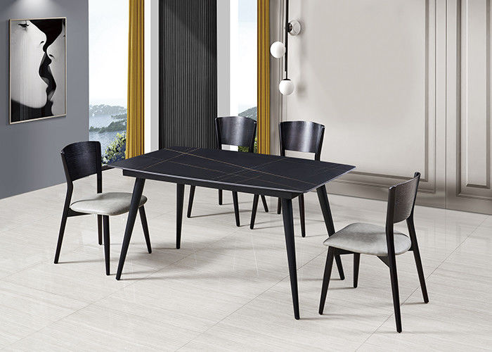140x80x76cm Tấm đá nhà hàng Bàn ăn bằng kim loại