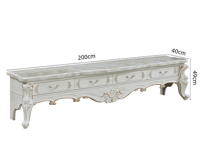 Đơn vị TV và bàn cà phê bằng đá cẩm thạch 220cmx40cmx49cm