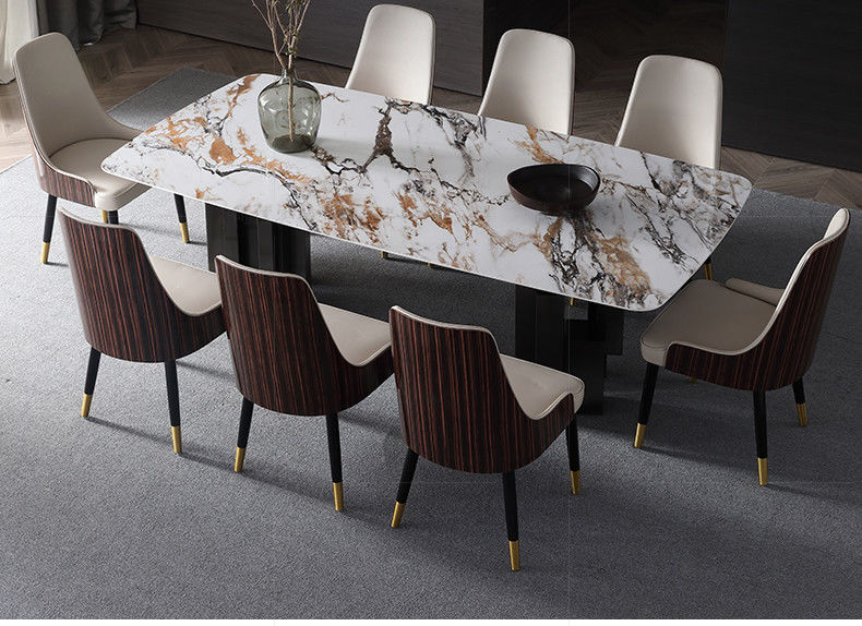 Thời trang sạch sẽ dễ dàng Bàn ăn bằng đá cẩm thạch sang trọng