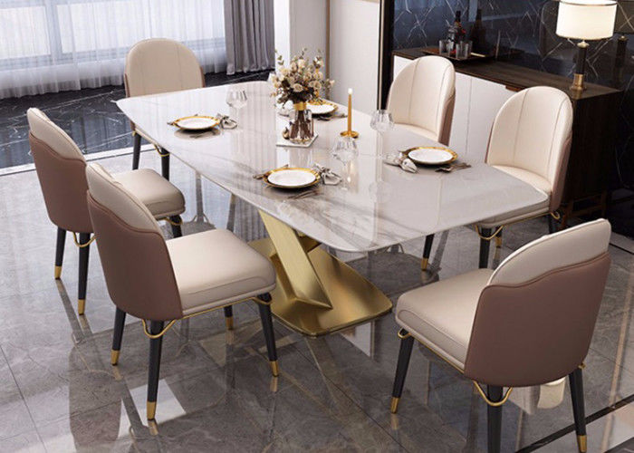 Bàn ăn trên cùng bằng đá cẩm thạch 130x80x77cm