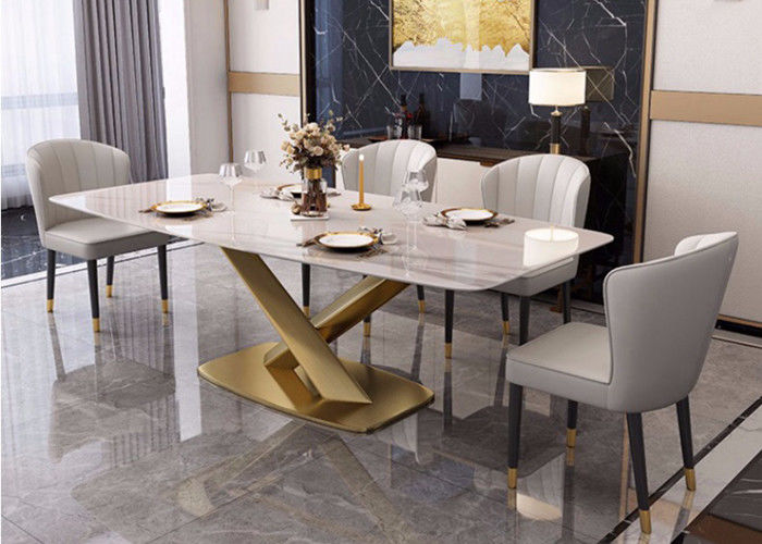 Bàn ăn trên cùng bằng đá cẩm thạch 130x80x77cm