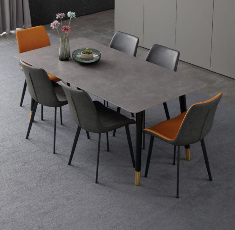 130cmx80cmx77cm Bàn ăn bằng đá cẩm thạch sang trọng, Thiết kế bàn ăn với mặt trên bằng đá cẩm thạch