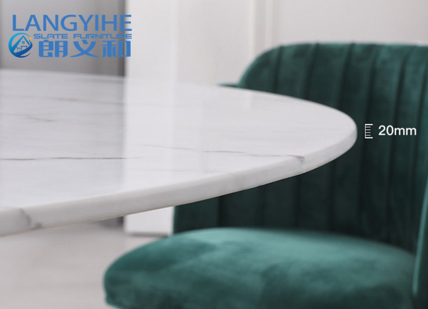 Nhà tối giản Odm Circle Bàn ăn bằng đá cẩm thạch Kết hợp Bắc Âu Chiều cao 75cm