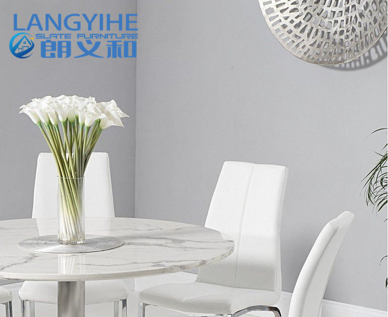 Ghế bọc nệm Bàn ăn bằng đá cẩm thạch hình tròn 120cm