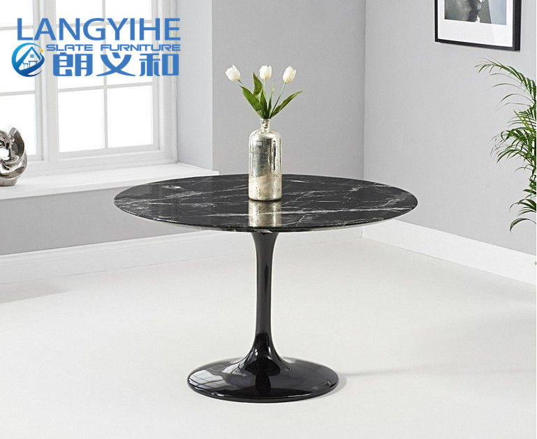 Bộ bàn ăn bằng đá cẩm thạch tròn Oem 120cm cho bữa sáng