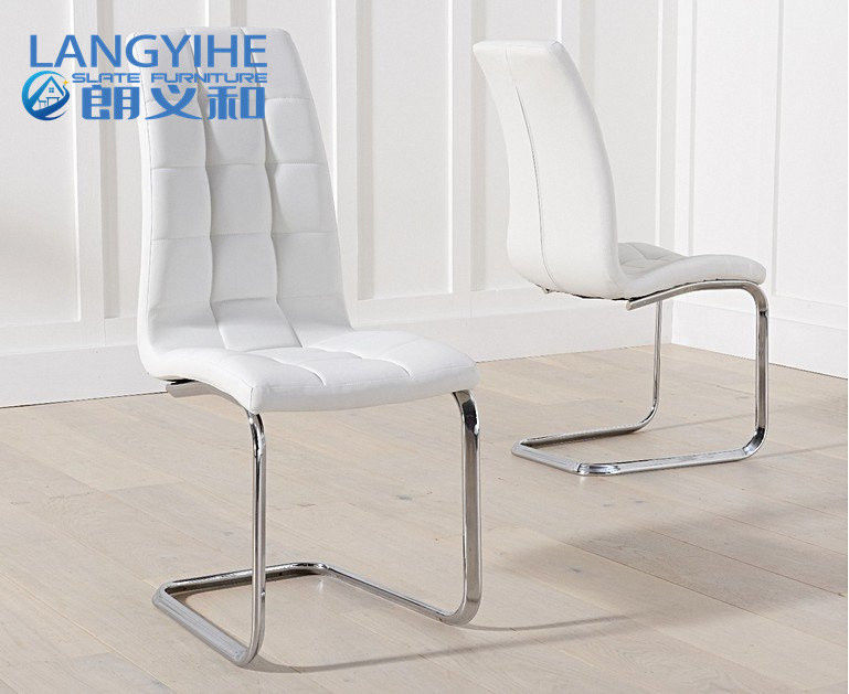 Bàn ăn tròn bằng đá cẩm thạch trắng 120cm và ghế ăn bọc nệm