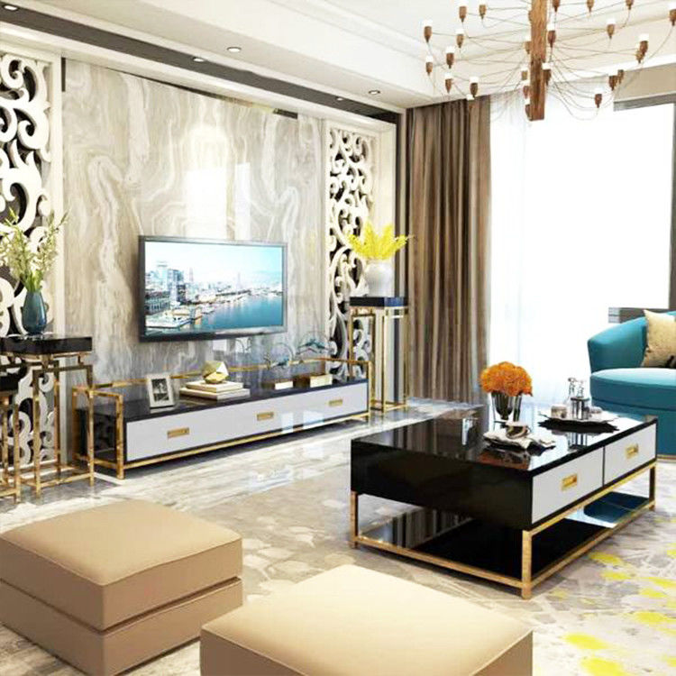 Bubble EPE Tủ Tv sang trọng Nội thất phòng khách Khung thép không gỉ